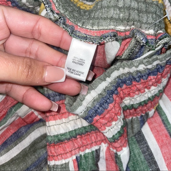 C Est 1946 NWT! Rainbow Striped Elastic Rise Woven Pant Size L - Picture 8 of 10